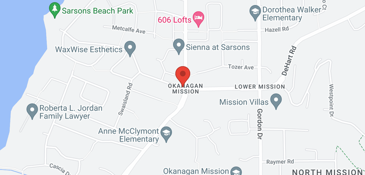 map of #309 580 Sarsons Road